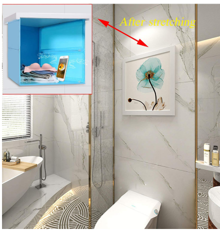 Storage shelf with decorative frame waterproof / fold-able Storage shelf with decorative frame waterproof / fold-able Bed & Bath