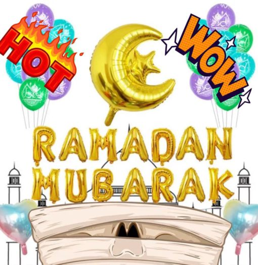 بالونات RAMADAN MUBARAk بالونات RAMADAN MUBARAk ديكور المنزل