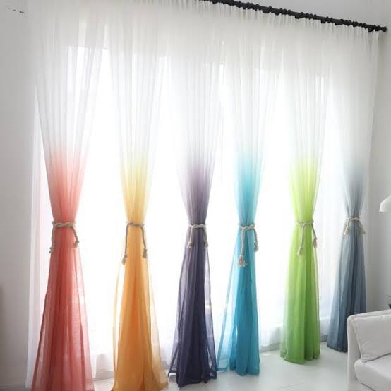 ستارة ديجراديه لون أزرق سماوي ستارة ديجراديه لون أزرق سماوي Bed & Bath